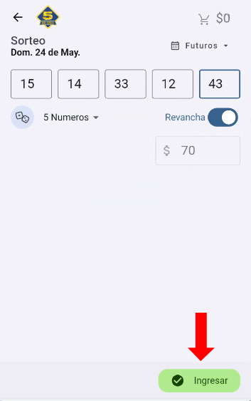 Confirmá la jugada