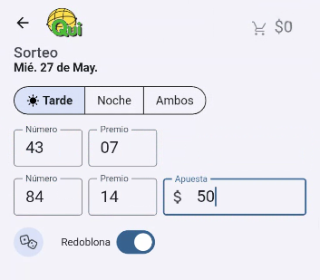 Monto de la apuesta