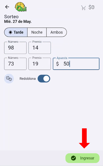 Confirmar jugada
