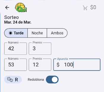 Indicación de premios